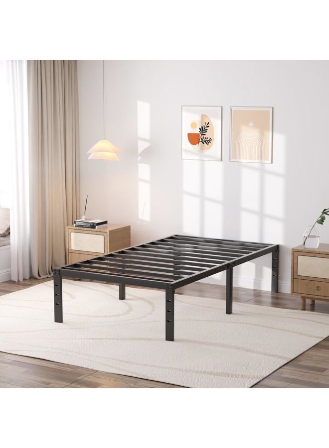 SHLAND Twin Bed Frames, 14 Inch High Metal Platform Bed Frame Mattress Foundation with Steel Slats Support, No Box Spring Needed, No Noise, Easy Assembly - Image 5