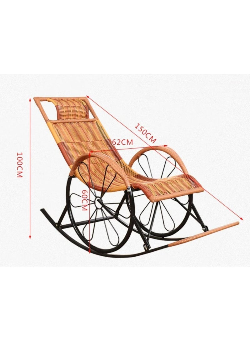 PROYARD Pro yard Bamboo Relaxing Rocking Chair - Image 2