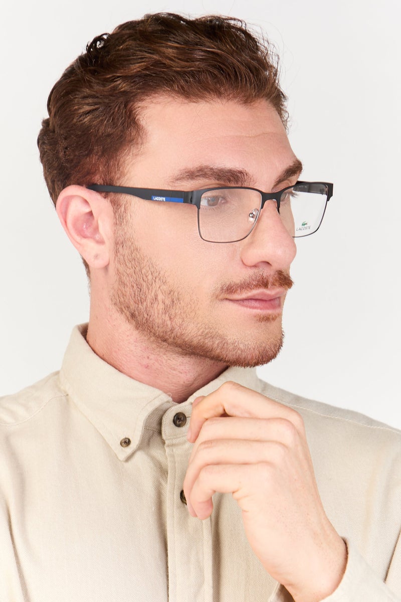 LACOSTE Men L2286 Square Eyeglasses, Black - Image 2