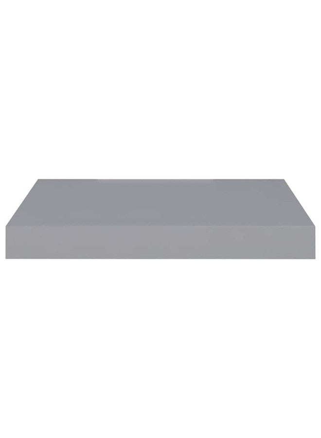 vidaXL Floating Wall Shelves, Set of 2, Gray, 23.6"x9.3"x1.5", Stylish Honeycomb MDF and Metal Frame, Easy to Install, Suitable for Books, Collectibles, Decorations - Image 4