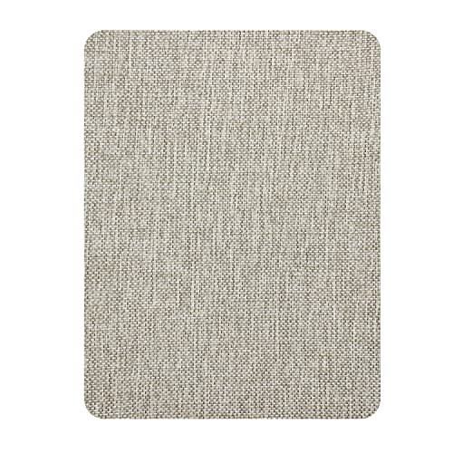 KING MOUNTAIN Coarse Linen Repair Patches, Self-Adhesive Linen Fabric Patches, 8X11 inch Extra Size, Multi Color, Can be Used for Linen Sofa Repair (8" x 11",Cream-Gray 1.0) - Image 1