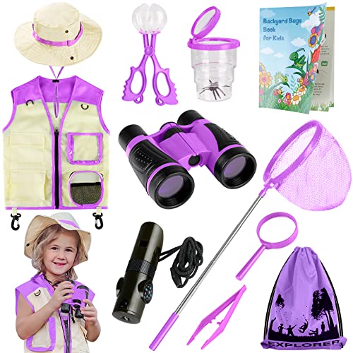 INNOCHEER Explorer Kit  Bug Catcher Kit for Kids Outdoor Exploration for Boys Girls 312 Years Old Purple - Image 1