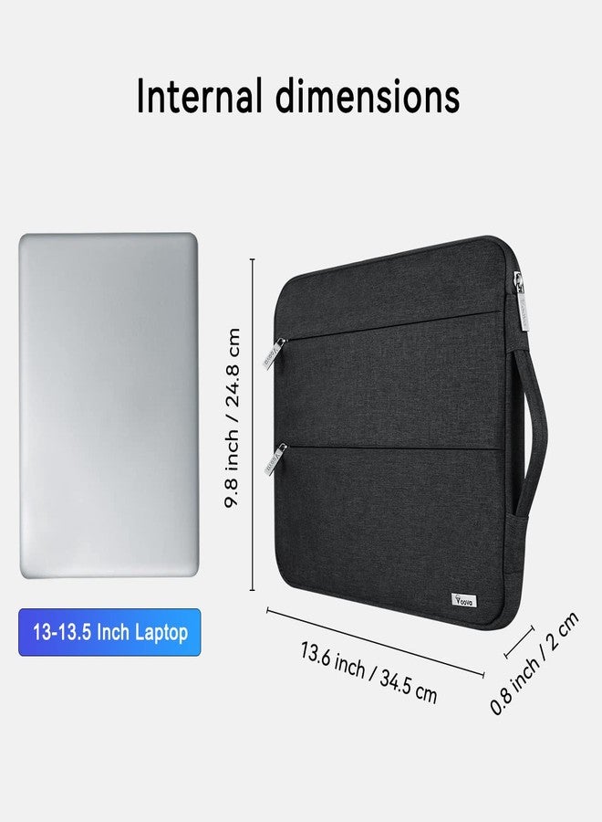 Voova V Voova Laptop Sleeve 13 13.6 Inch Compatible with MacBook Air/Pro 13 M1/M2,Surface Laptop 4/5,Surface Pro X/9/8,13.5”Chromebook,Slim Computer Cover Bag,Black - Image 5