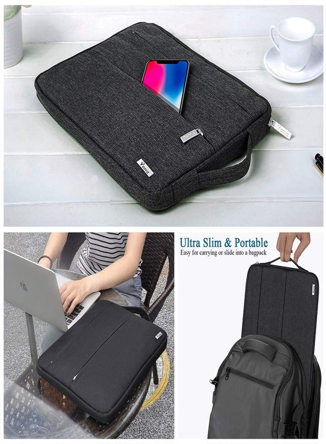 Voova V Voova Laptop Sleeve 13 13.6 Inch Compatible with MacBook Air/Pro 13 M1/M2,Surface Laptop 4/5,Surface Pro X/9/8,13.5”Chromebook,Slim Computer Cover Bag,Black - Image 2