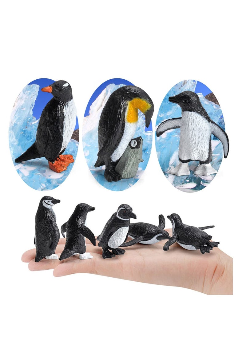 SYOSI Realistic Arctic Penguin Figurines Toy Playset Winter Habitat Adventure Toys Early Educational Toys Cake Decoration Birthday Party Supplies Decorative Accessory 11PCS  - Image 3