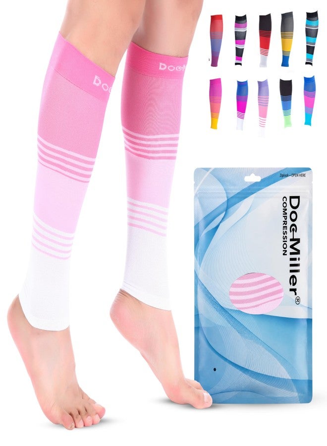 Doc Miller Calf Compression Sleeve for Men & Women - 20-30 mmHg Graduated Compression, Footless Compression Socks Alternative for Running, Shin Splints, Swelling, Varicose Veins -Calf Support, 1 Pair - Image 1