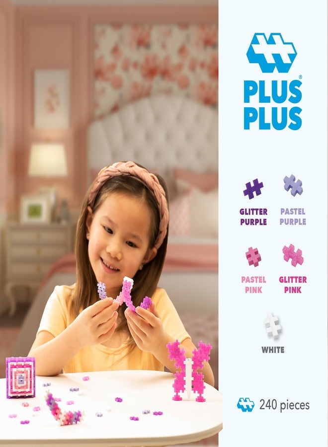 Plus-Plus PLUS PLUS - 240 Piece Glitter Tube - Construction Building Stem / Steam Toy, Kids Mini Puzzle Blocks - Image 2