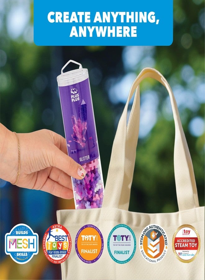 Plus-Plus PLUS PLUS - 240 Piece Glitter Tube - Construction Building Stem / Steam Toy, Kids Mini Puzzle Blocks - Image 5