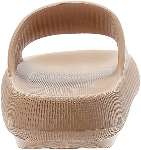 BRONAX Pillow Slippers for Women and Men | House Slides Shower Sandals | Cushioned Thick Sole 44-45 Brown - Image 5