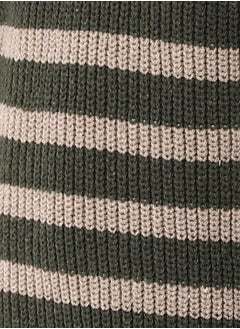 Andora Slip On Striped Boys Pullover_Beige & Army Green  - Image 5