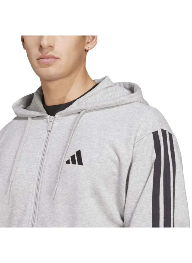 اديداس adidas M 3S FT FZ HD Grey Training TRACK TOPS for Men - 2XS