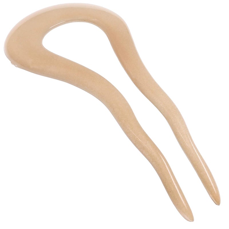 Camila Paris CP3096 French Twist Stick Clip Pins Beige Wavy Hair Pin UShaped Hair Fork for Girls Spiral Updo Chignon Bun Holder Fashion Flexible Styling Hair Accessories for Women Made in France