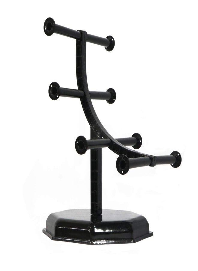 BANDHAN Industrial Pipe Curve T-Bar Jewelry Bracelet & Necklace, Small Bangle, Chudi, Churi Display Stand/Jewellary Stand (Black - 4 Layer) - Image 2