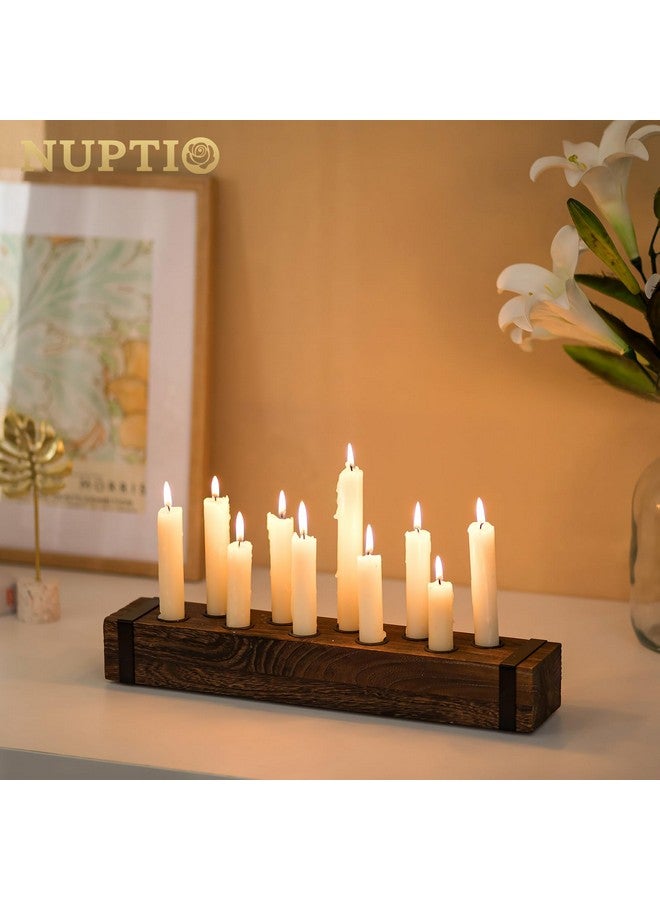 NUPTIO Candlestick Holder for Table Centerpiece: 16.5 inch Set of 2 Wooden Candelabras - Rustic Taper Candle Holder for Thanksgiving Easter Wedding Party Decoration - Image 4