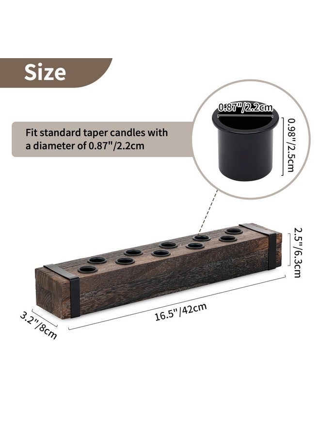 NUPTIO Candlestick Holder for Table Centerpiece: 16.5 inch Set of 2 Wooden Candelabras - Rustic Taper Candle Holder for Thanksgiving Easter Wedding Party Decoration - Image 5