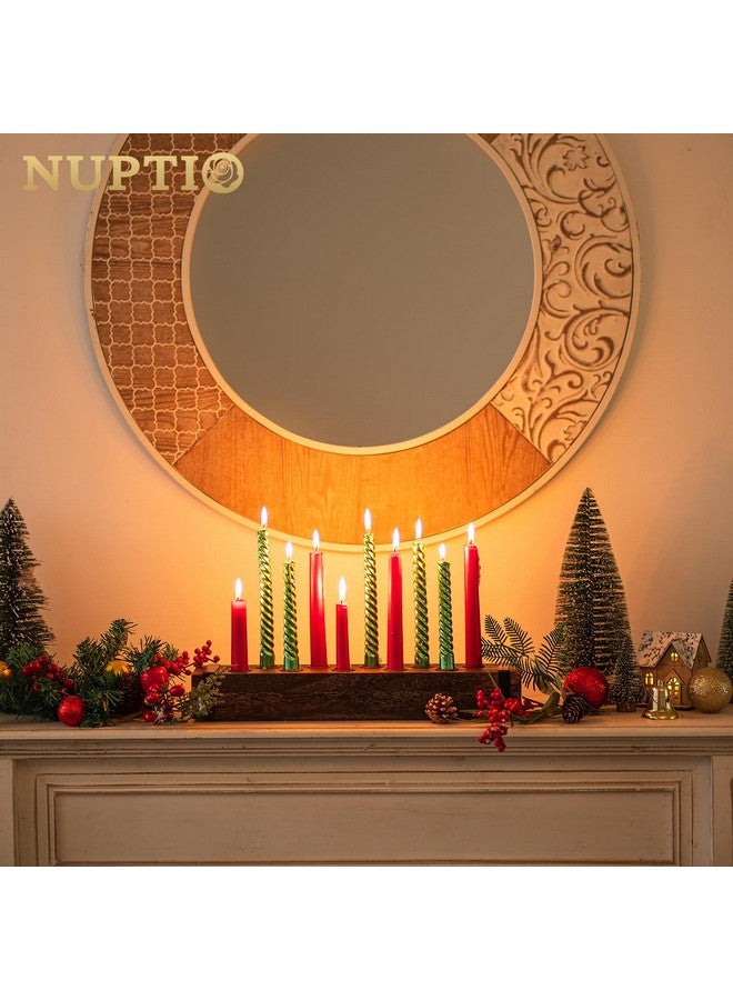 NUPTIO Candlestick Holder for Table Centerpiece: 16.5 inch Set of 2 Wooden Candelabras - Rustic Taper Candle Holder for Thanksgiving Easter Wedding Party Decoration - Image 3