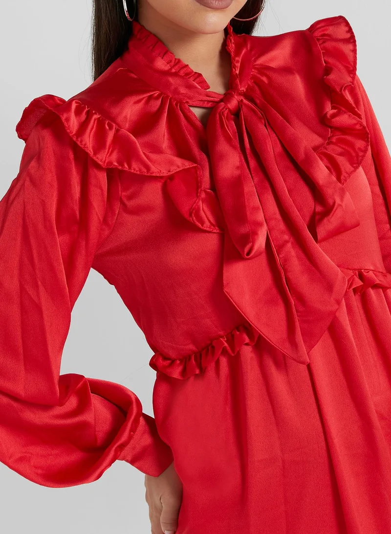 RIVER ISLAND Ruffle Trimmed Dress
