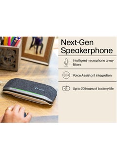 Poly Poly Sync 20 Microsoft Teams Certified USB-A Speakerphone with 3-Microphone Steerable Array, Full-Duplex Audio, 20 Hours Talk Time, Bluetooth Connectivity for PC and Smartphone | 772C844  - Image 4
