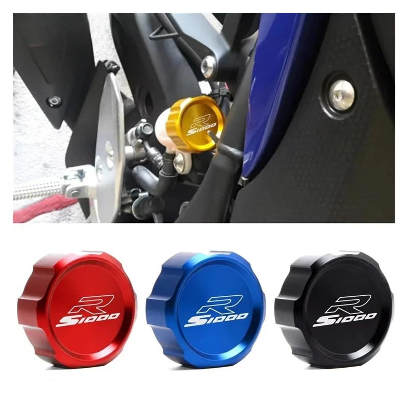 غطاء خزان الفرامل الخلفي للدراجة النارية باللون الأزرق متوافق مع S1000 R XR RR - Image 3