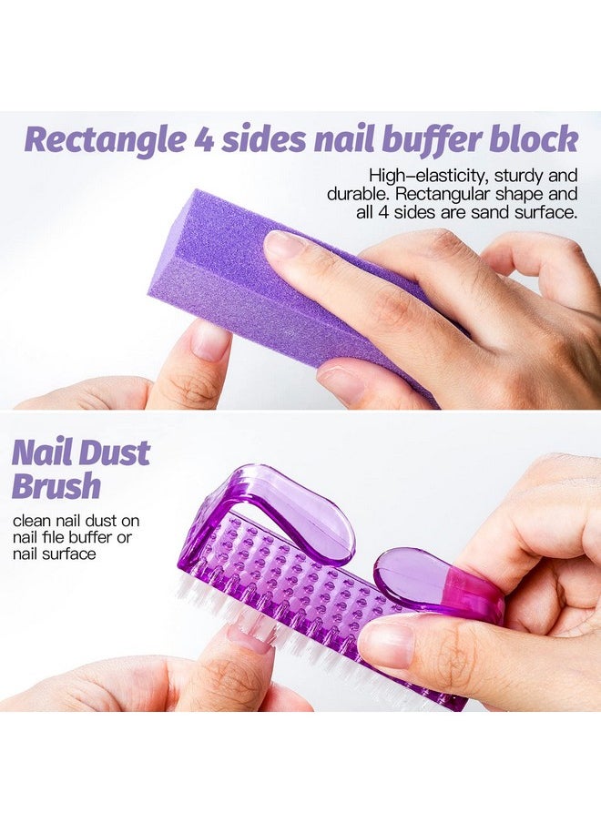 FANDAMEI Nail Files And Buffers Nail Cuticle Remover Kit With Nail File Nail Buffer Nail Buffer Block Cuticle Nipper Cuticle Pusher Cuticle Peeler. Nail Cuticle Oil Lavender For Nail Care  - Image 5