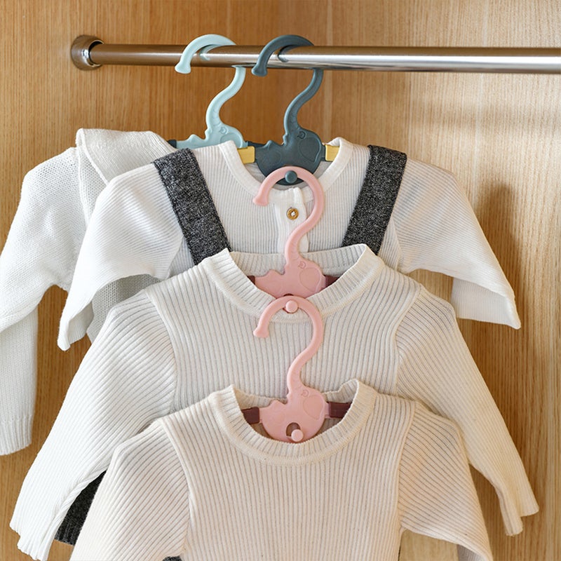 20pcs Elephant Hanger Telescopic Non-skid Baby Clothes Hanger - Image 3
