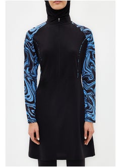 trendyol Navy Blue Long Sleeve Surf Performance 3-Piece Swimsuit Set TCTSS22CF0021  - Image 1