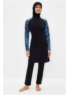trendyol Navy Blue Long Sleeve Surf Performance 3-Piece Swimsuit Set TCTSS22CF0021  - Image 5
