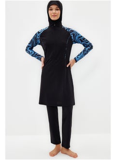 trendyol Navy Blue Long Sleeve Surf Performance 3-Piece Swimsuit Set TCTSS22CF0021  - Image 2