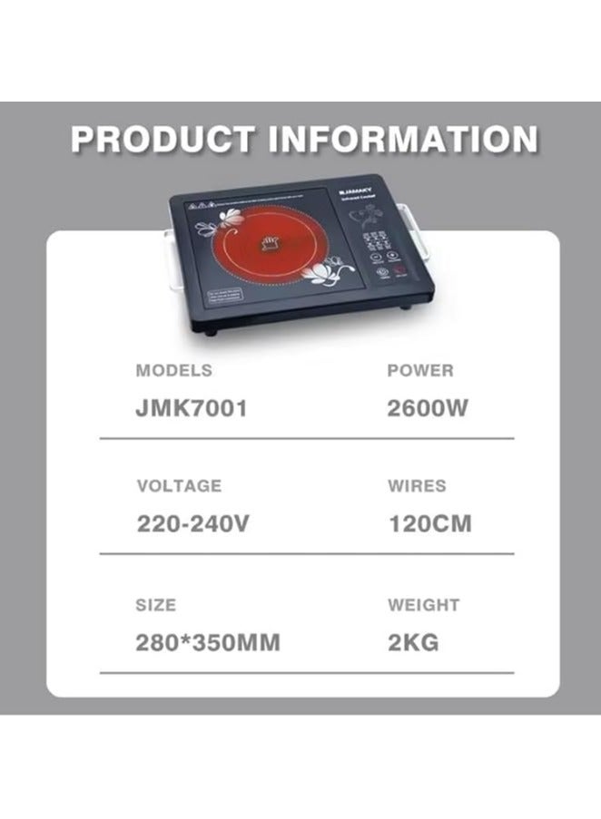Jamaky Italy طباخ الأشعة تحت الحمراء JMK7001 بقوة 2600 واط  - Image 4