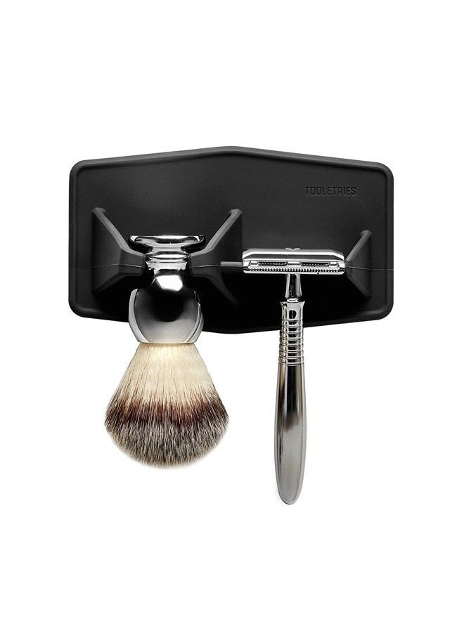 TOOLETRIES - The Maverick Silicone Razor & Brush Holder Holder - The Best Safety Razor Stand. This Will Prolong The Life of Your Shaving Brush. - Image 1