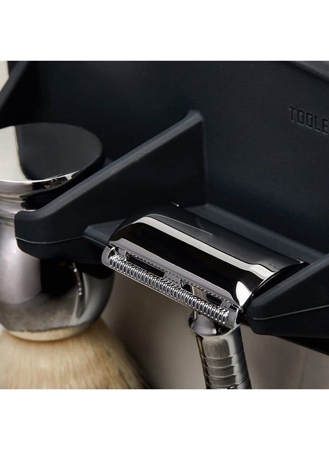 TOOLETRIES - The Maverick Silicone Razor & Brush Holder Holder - The Best Safety Razor Stand. This Will Prolong The Life of Your Shaving Brush. - Image 1