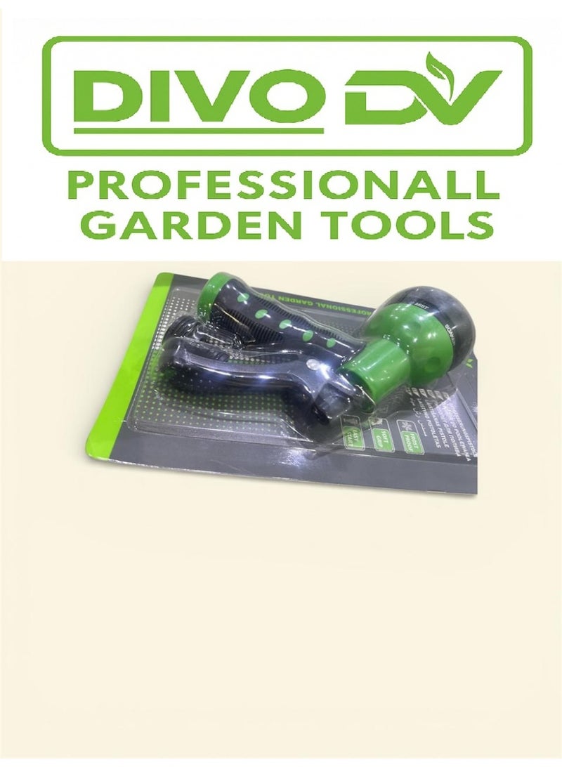 ديفو DIVO مسدس رش مياه متعدد الأنماط للحدائق – مقبض مريح مانع للانزلاق – مناسب للري والتنظيف – الموديل DVO714-40 - Image 2