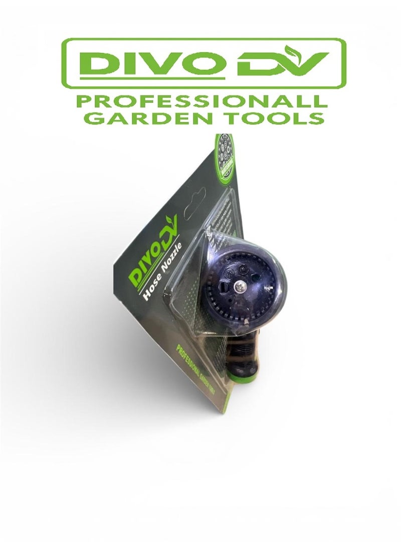 ديفو DIVO مسدس رش مياه متعدد الأنماط للحدائق – مقبض مريح مانع للانزلاق – مناسب للري والتنظيف – الموديل DVO714-40 - Image 3