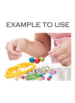 KASTWAVE 100m Beaded crystal elastic line DIY handmade jewelry accessories Transparent elastic Beaded thread（0.5mm）  - Image 5