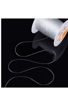 KASTWAVE 100m Beaded crystal elastic line DIY handmade jewelry accessories Transparent elastic Beaded thread（0.5mm）  - Image 4