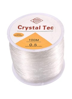 KASTWAVE 100m Beaded crystal elastic line DIY handmade jewelry accessories Transparent elastic Beaded thread（0.5mm）  - Image 1