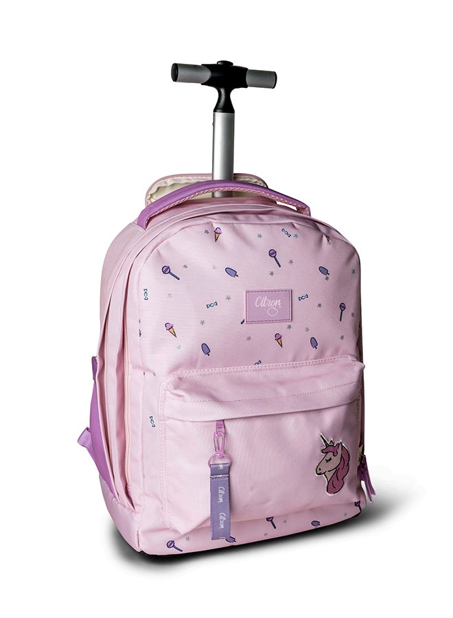 سترون حقيبة ترولي يونيكورن ستورمي - حقيبة مدرسية بعجلات ومقصورات واسعة - Image 4