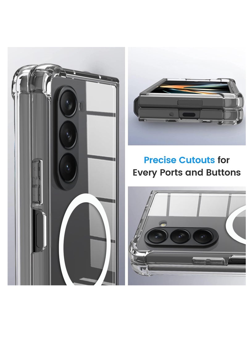 BORTONY Samsung Galaxy Z Fold 5 Case Magnetic Cover Compatible with MagSafe Wireless Charging AntiScratch Shockproof Protective Phone Cover - Image 3
