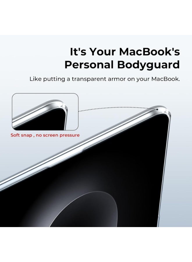 وايكيل حافظة حماية لجهاز ماك بوك برو 14 بوصة 2021-2025 (M4/M3/M2/M1)، هيكل صلب شفاف للغاية مع غطاء لوحة مفاتيح وواقي شاشة، غطاء مضاد للخدش ومضاد للاصفرار لطرازات A3112 / A3185 / A3401 / A2918 / A2992 / A2779 / A2442 - Image 4