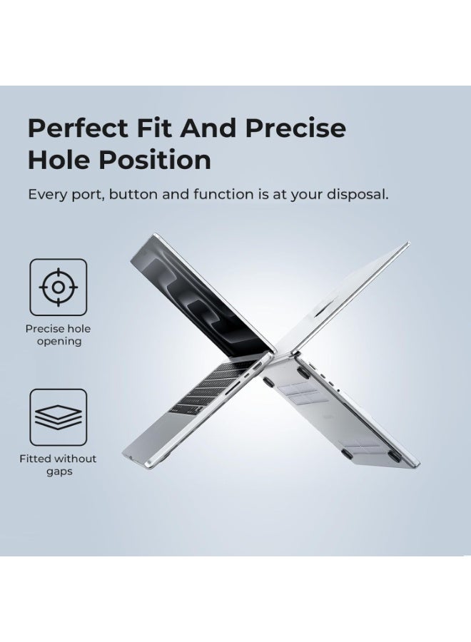 وايكيل حافظة حماية لجهاز ماك بوك برو 14 بوصة 2021-2025 (M4/M3/M2/M1)، هيكل صلب شفاف للغاية مع غطاء لوحة مفاتيح وواقي شاشة، غطاء مضاد للخدش ومضاد للاصفرار لطرازات A3112 / A3185 / A3401 / A2918 / A2992 / A2779 / A2442 - Image 5