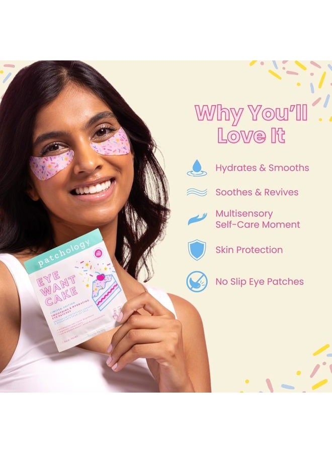 Patchology Eye Want Cake Under Eye Patches for Puffy Eyes, Dark Circles & Wrinkles, Hydrating Undereye Gel Patches, Holiday Treats, Christmas Gifts for Women & Stocking Stuffers for Teens (5 Pairs) - Image 5