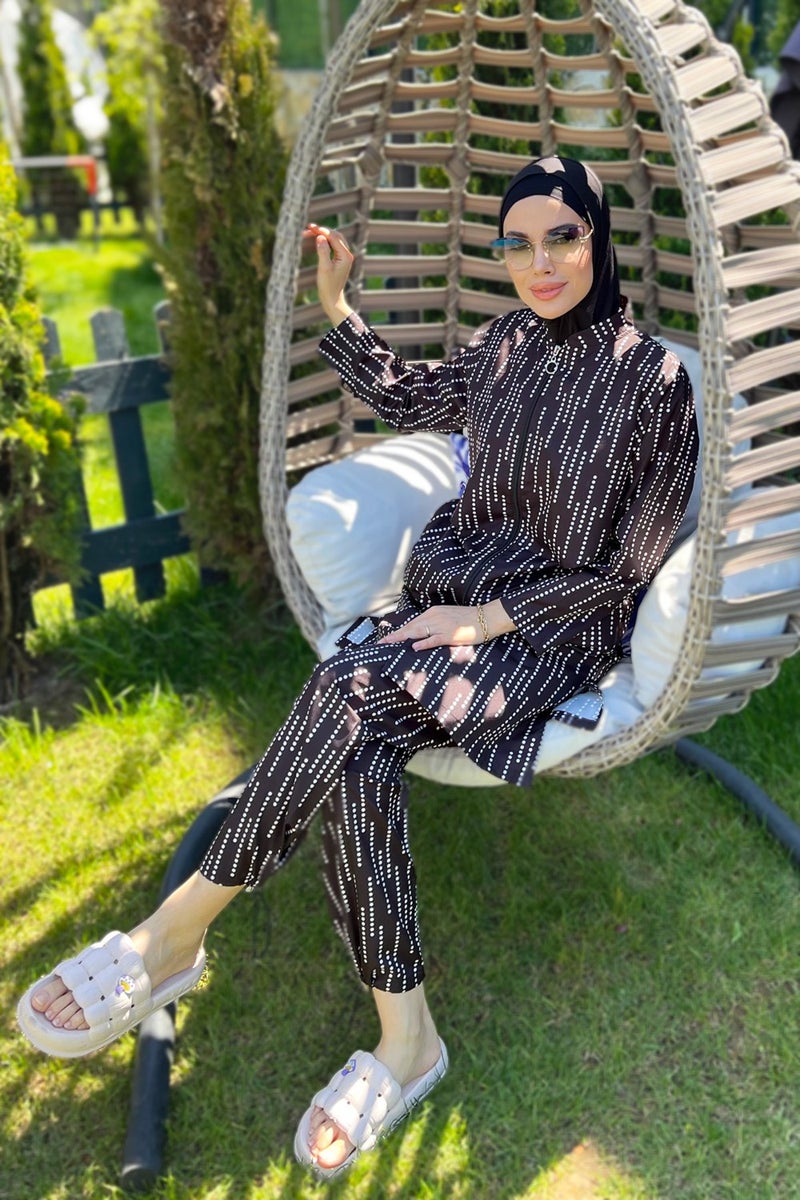 Remsa Mayo Remsa Swimsuit Front Covered Parachute Fully Covered Hijab Swimsuit R071 Yasmin  - Image 4