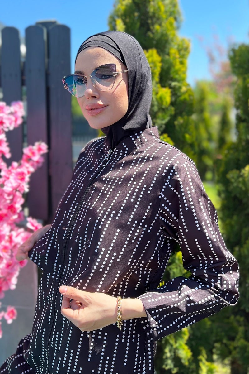 Remsa Mayo Remsa Swimsuit Front Covered Parachute Fully Covered Hijab Swimsuit R071 Yasmin  - Image 3