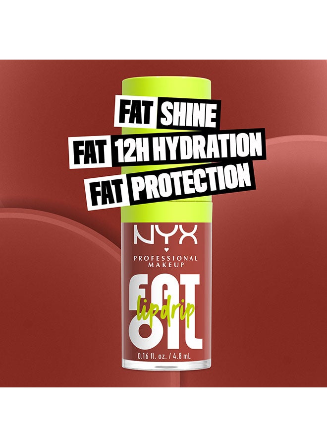 NYX PROFESSIONAL MAKEUP Fat Oil Lip Drip, Moisturizing, Shiny, Vegan Tinted Lip Gloss, Non-Sticky Finish, 12H Hydration - SPLASH OF CREAM - Image 3