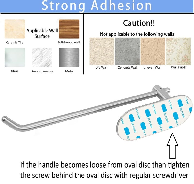 ACHRO-Self Adhesive and Wall Mount Napkin Holder Stainless Steel Napkin Towel Hanger for Washbasin, Kitchen Sink, Basin, Bathrooms Towel Anti Rust Strong Sticker Towel Holder for Bathroom (Satin) - Image 5