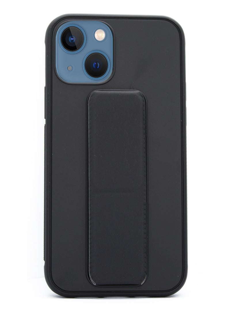 Theodor Fully Covered With Finger Grip Stand Holder Anti Slip Shockproof Protective Case Cover For Apple iPhone 13 6.1 BLACK - Image 2