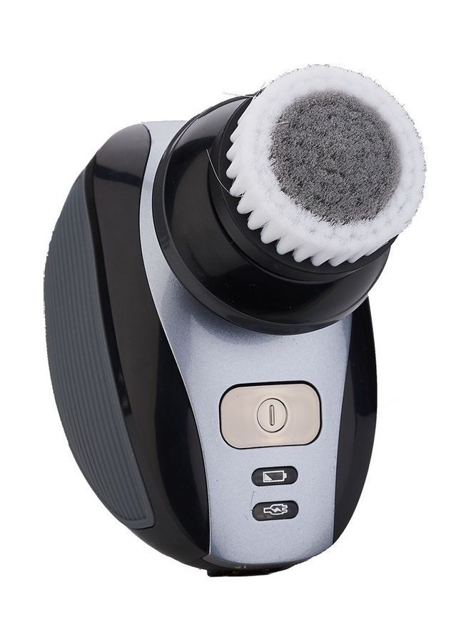 NIBEMINENT 5-In-1 4D USB Cordless Bald CutterHead Grooming Rechargeable Electric Shaver Black/Silver - Image 2