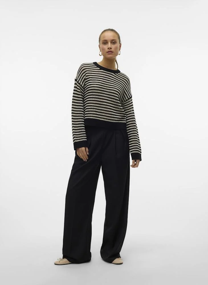 Vero Moda  Casual High Waisted Wide Leg Pleated Pants for Women | Best Price UAE