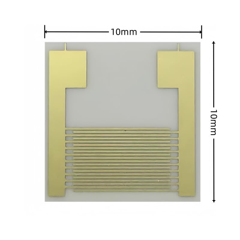 1pcs 0.38 Alumina Ceramic Interdigitated Electrode - IDE Capacitor Array with Chip for Gas Humidity Sensors, Customizable(10x10mm 2) - Image 2