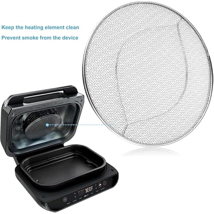 YelaJoy 2Pcs Replacement Splatter Shield  HeavyDuty Stainless Steel Splatter Screen Accessories Compatible With Foodi Smart Xl 6In1 Grill Fg550 Bg500A Dg551 Models  Dishwasher Safe  Reusable - Image 4
